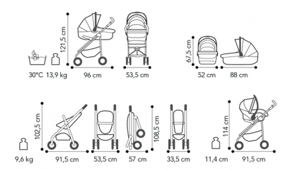 Bộ xe đẩy Brevi Millestrade BRE759