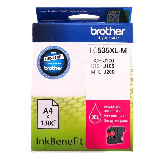 Brother LC-535XL M Ink Cho DCP-J100/J105/MFC-J200 (Đỏ) - Hàng Chính Hãng