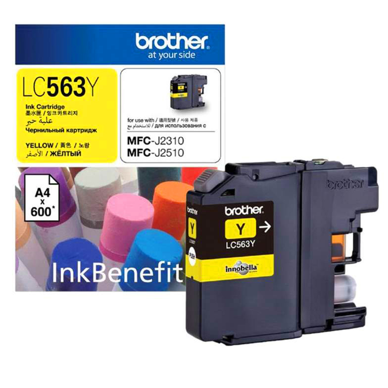 Brother LC-563Y Ink Cho MFC-J2310/J2510/J3520/J3720 (Vàng) - Hàng Chính Hãng