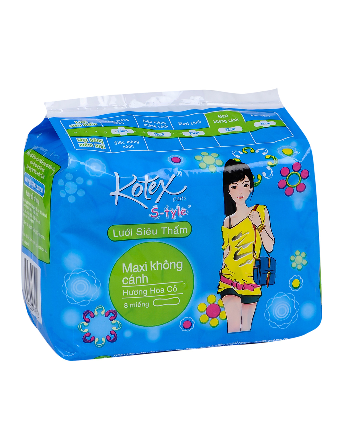 Băng Vệ Sinh Kotex Khô Thoáng Lưới Siêu Thấm - Maxi Không Cánh 8