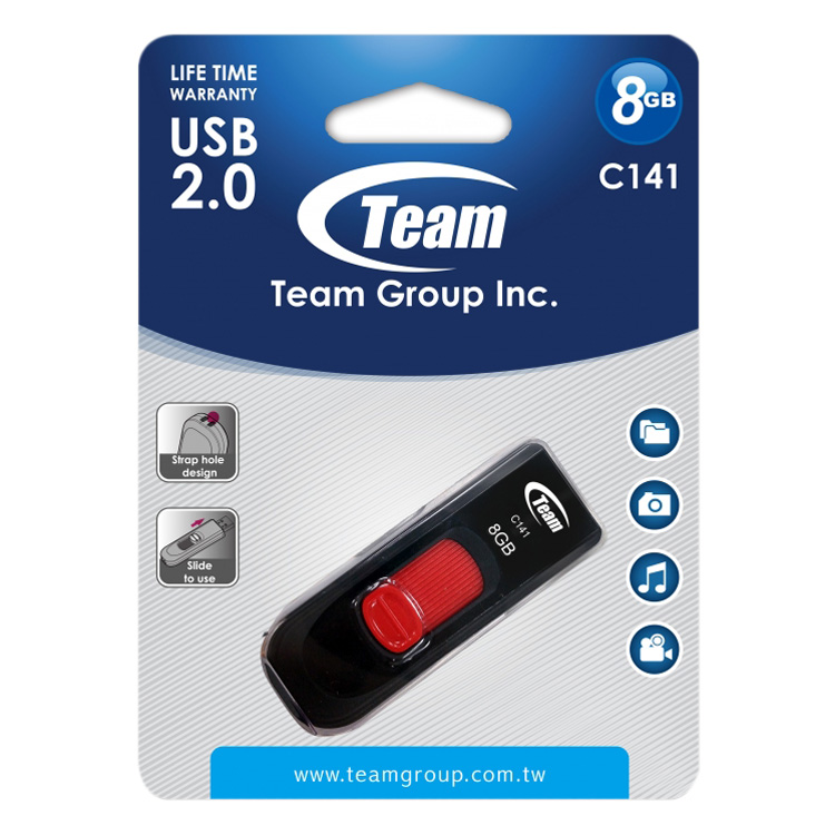 USB 2.0 Team Group C141 - 8GB - Hàng Chính Hãng