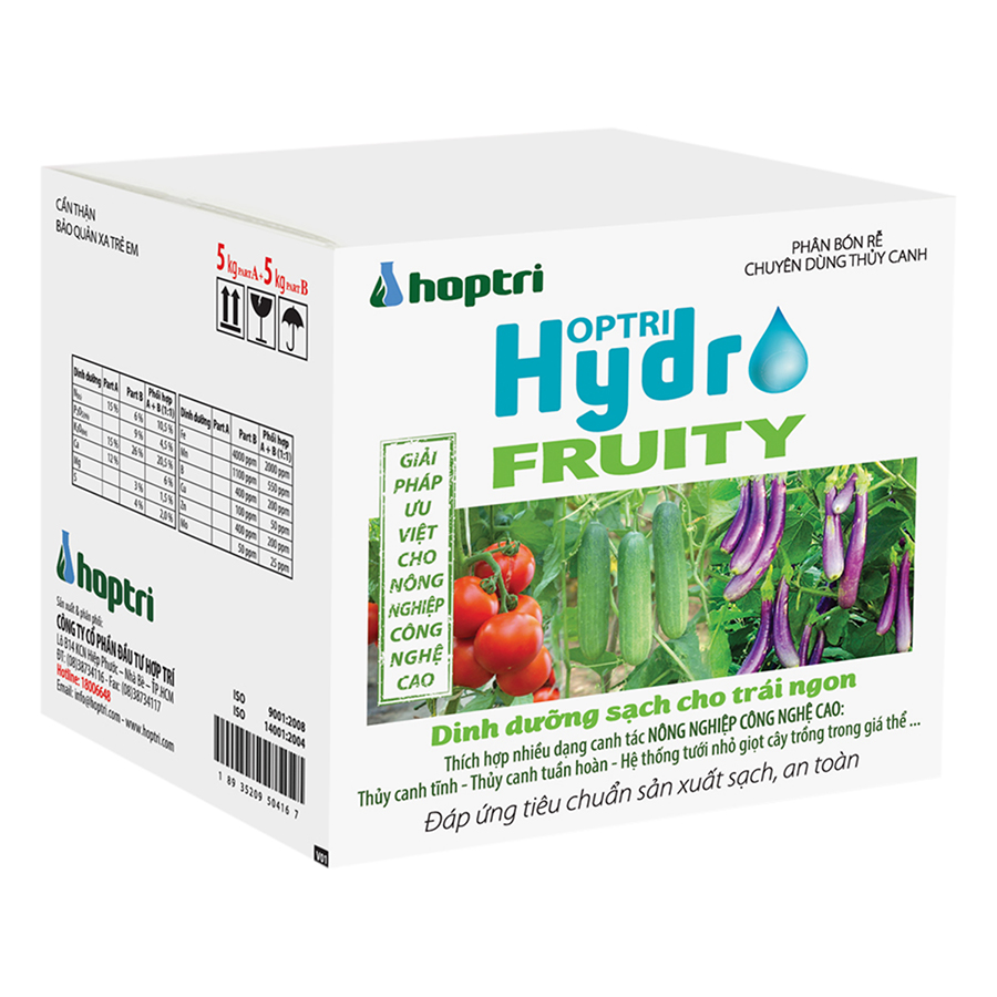 Dinh dưỡng thủy canh cây ăn trái Hydro Fruity (10kg)