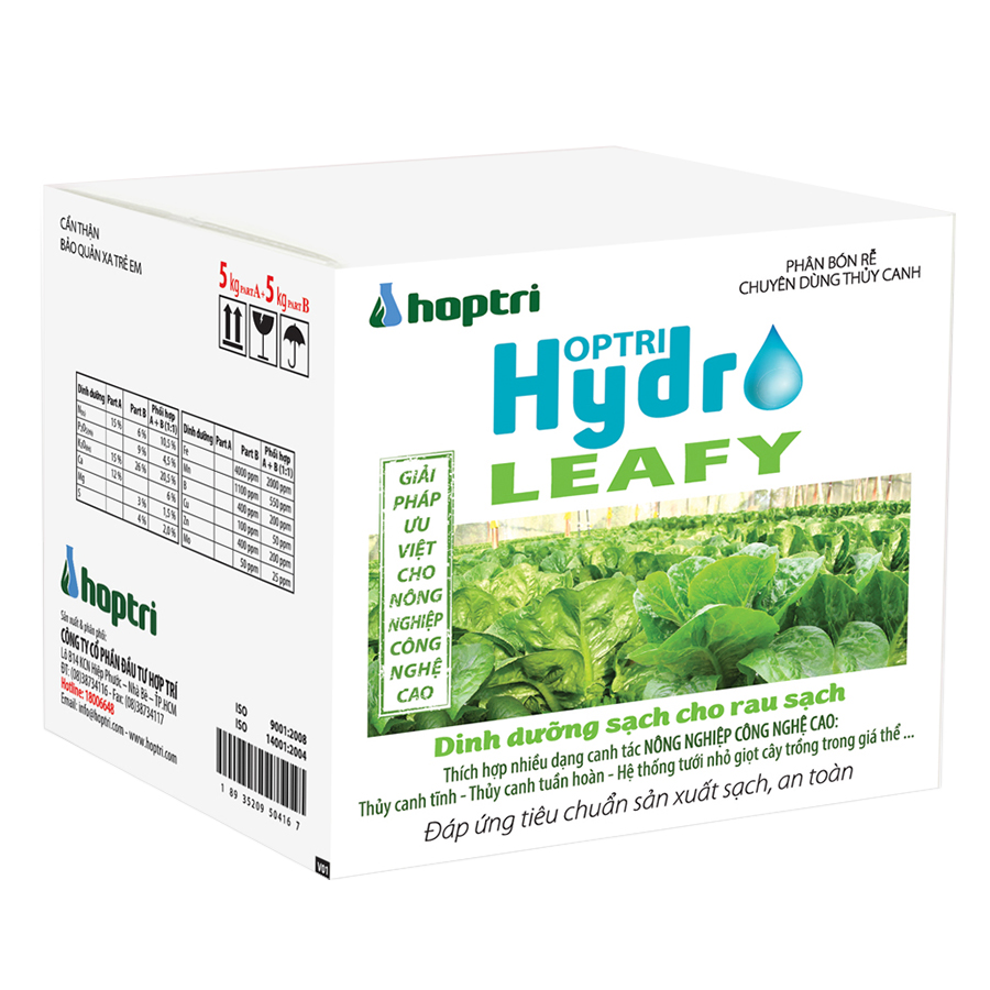 Dinh dưỡng thủy canh rau ăn lá Hydro Leafy