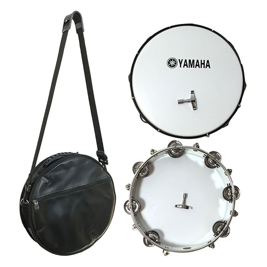 Combo Trống Lắc Tay Và Bao Đựng Lục Lạc Gõ Bo Tambourine Yamaha CB-MT6-102A - Trắng