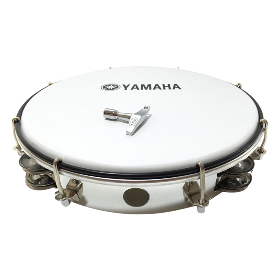 Combo Trống Lắc Tay Và Bao Đựng Lục Lạc Gõ Bo Tambourine Yamaha CB-MT6-102A - Trắng