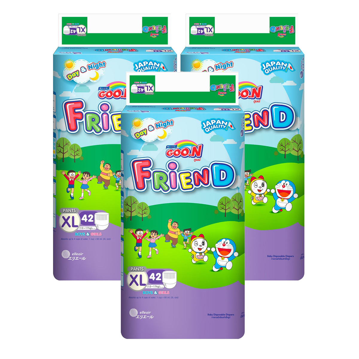 Combo 3 Tã Quần Goo.n Friend Gói Cực Đại XL42 (42 Miếng)