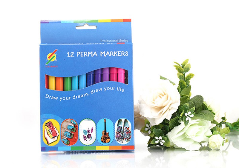 Hộp 12 Cây Bút Lông Colormate Perma Markers - MS-12PER