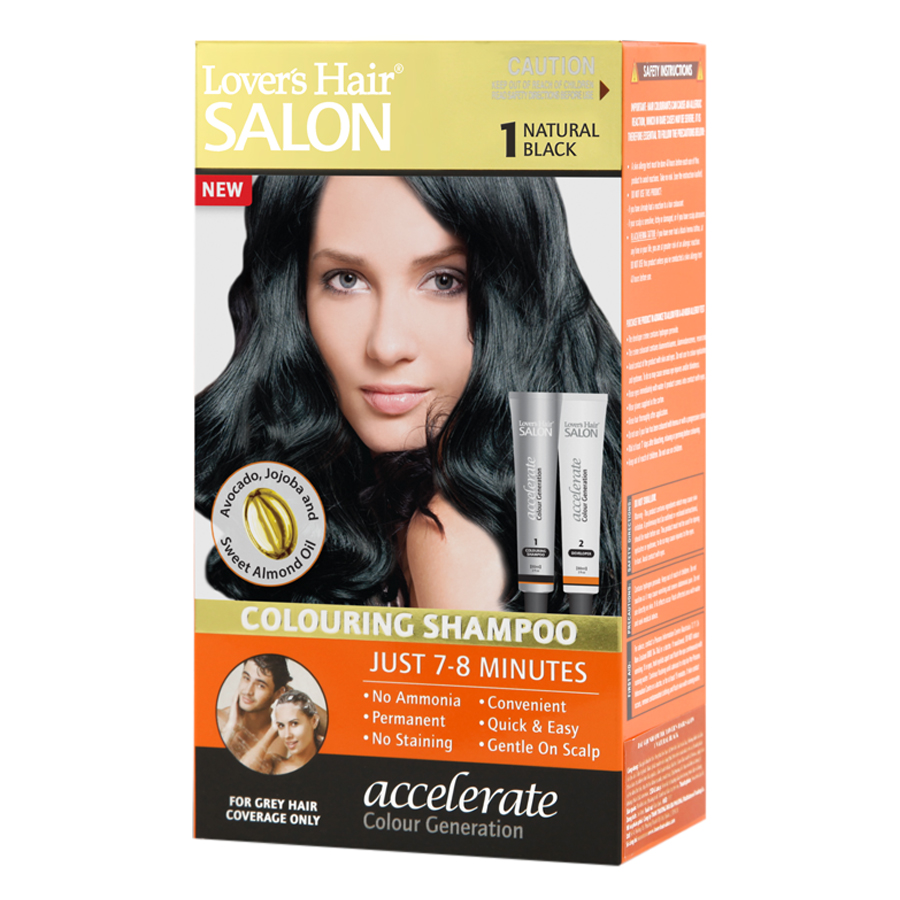 Dầu Gội Nhuộm Tóc Lover's Hair Salon 1 Natural Black Wellwisse 9700040
