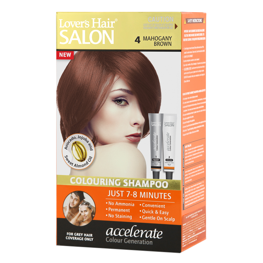 Dầu Gội Nhuộm Tóc Lover's Hair Salon 4 Mahogany Brown Wellwisse 9700037