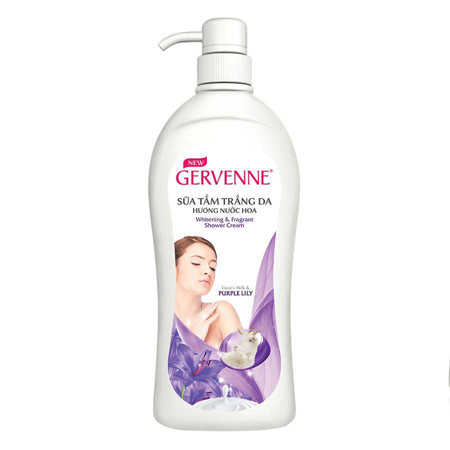 Combo Gervenne 4: Hộp Quà Sữa Tắm Trắng Da Hương Hoa Lily Xanh (450g) + Hộp Quà Sữa Tắm Trắng Da Hương Hoa Lily Hồng (450g) + Hộp Quà Sữa Tắm Trắng Da Hương Hoa Lily Tím (450g)