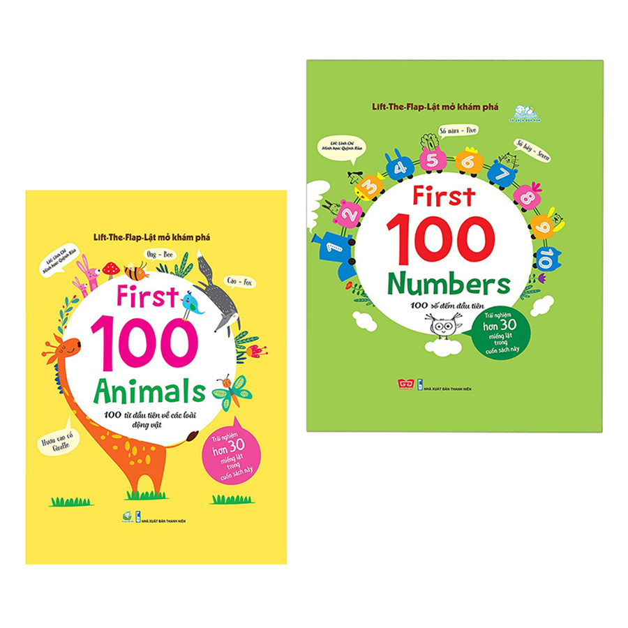 Combo Lift-The-Flap - Lật Mở Khám Phá - First 100 Animals Và First 100 Numbers