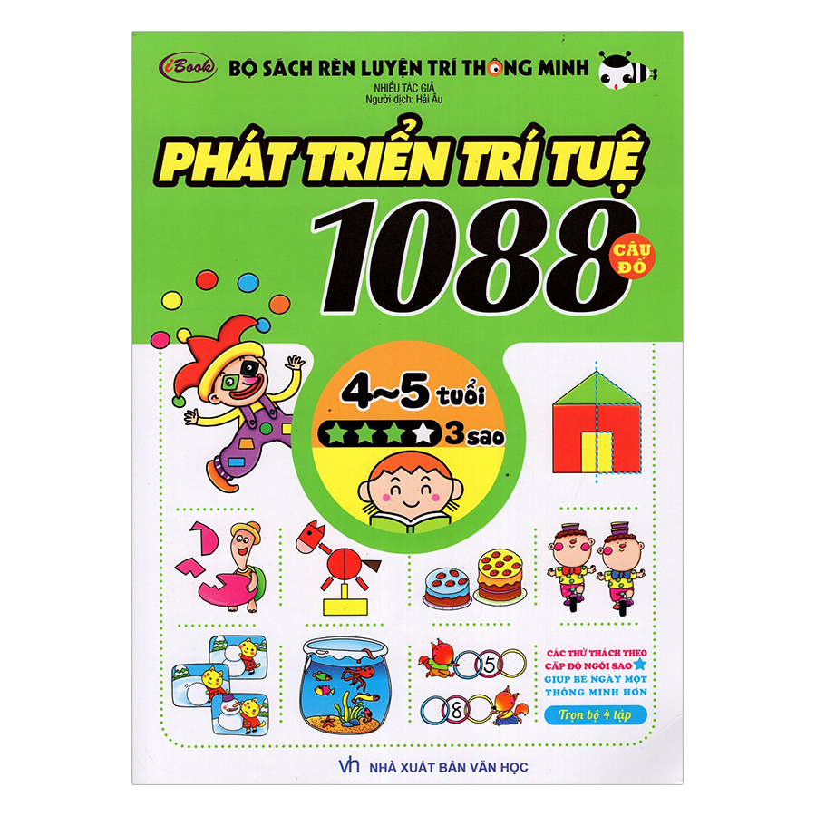 Combo Bộ Sách Rèn Luyện Trí Thông Minh - Phát Triển Trí Tuệ 1088 Câu Đố - Dành Cho Trẻ Từ 4 Đến 5 Tuổi ( (Trọn Bộ 4  Cuốn)