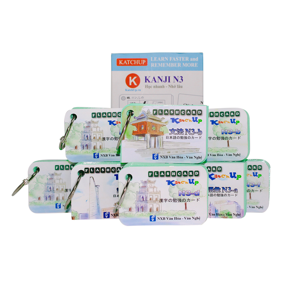 COMBO Trọn Bộ KatchUp Flashcard Trung Cấp Tiếng Nhật N3 - High Quality