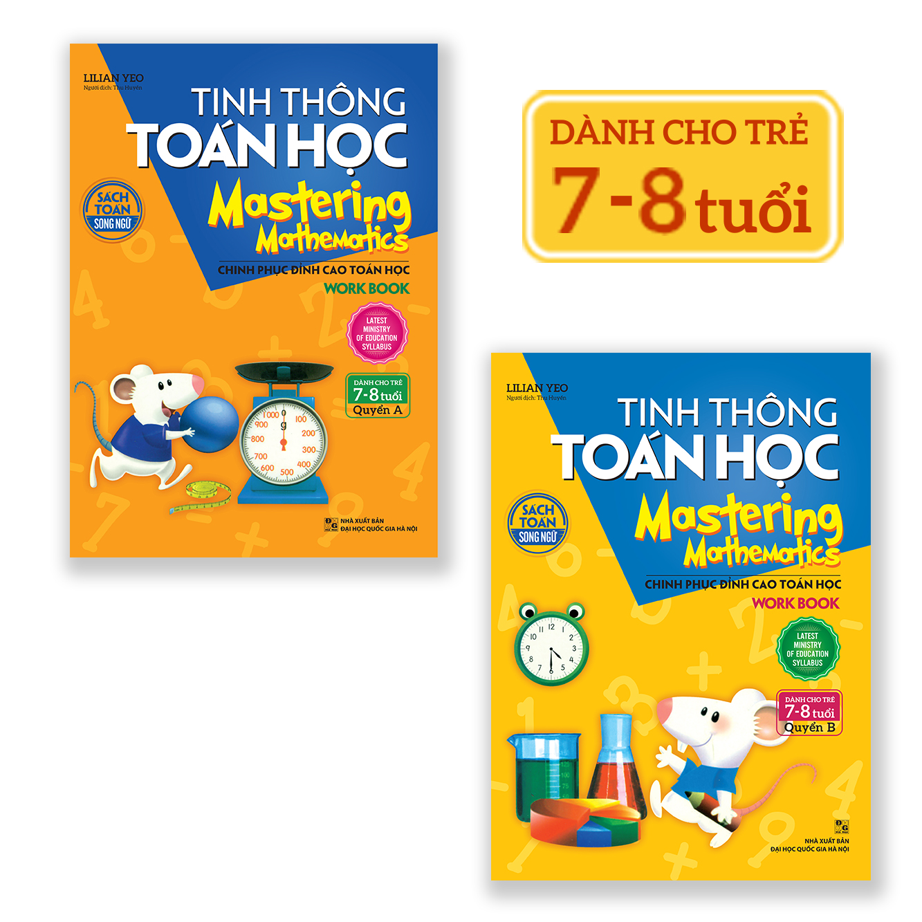 Combo Tinh Thông Toán Học Mastering Mathematics - Work Book - Quyển A + Quyển B (Dành Cho Trẻ 7 - 8 Tuổi)