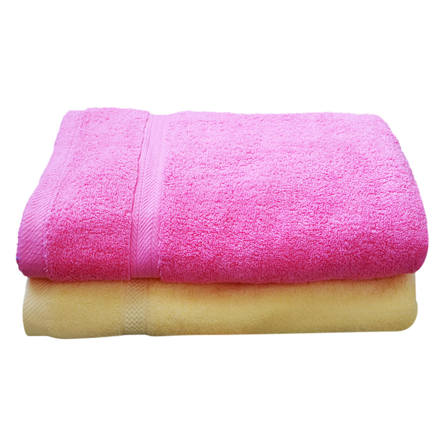 Combo 2 Khăn Tắm Cotton Thành Nam COMBO2KTCTHV - Màu Ngẫu Nhiên