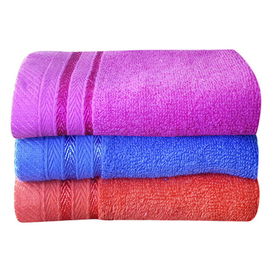 Combo 3 Khăn Tắm Cotton BaFu COMBO3CTBF1M - Màu Ngẫu Nhiên