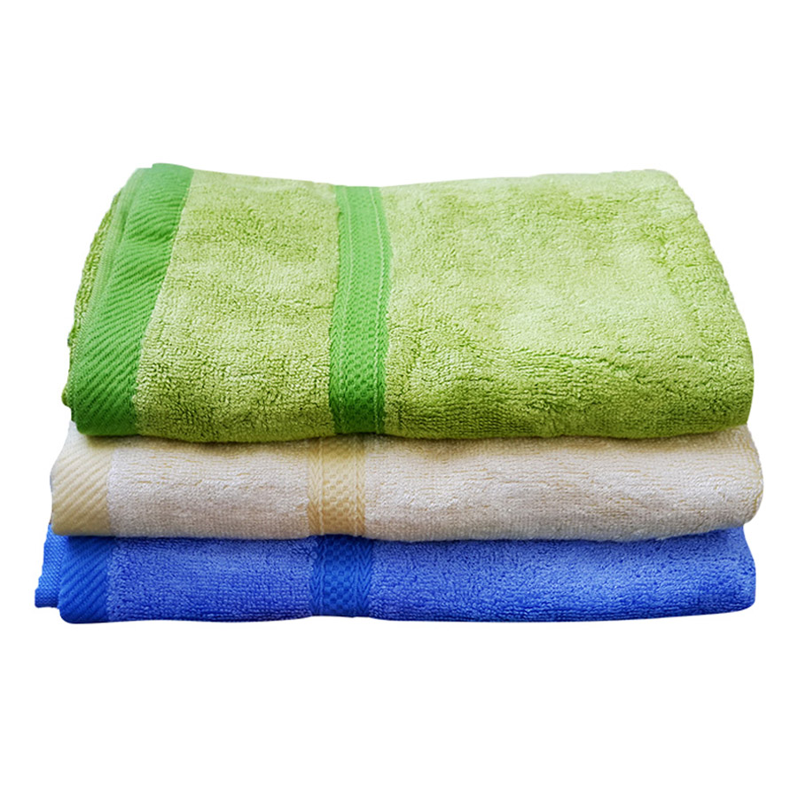 Combo 3 Khăn Tắm Tre Thành Nam COMBO3KTTBVG - Màu Ngẫu Nhiên
