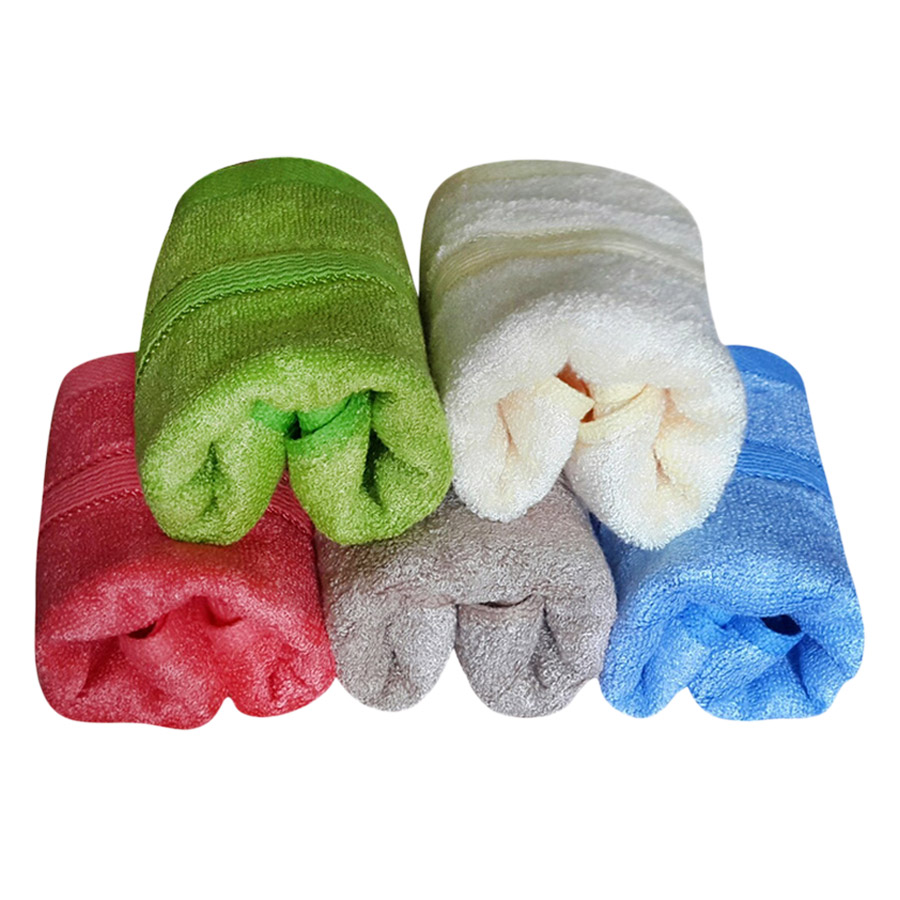 Combo 5 Khăn Mặt Tre Thành Nam COMBO5KMT0M5 - Màu Ngẫu Nhiên