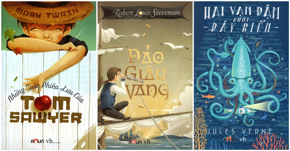 Combo Những Cuộc Phiêu Lưu Của Tom Sawyer - Đảo Giấu Vàng - Hai Vạn Dặm Dưới Biển (Đinh Tị Books)