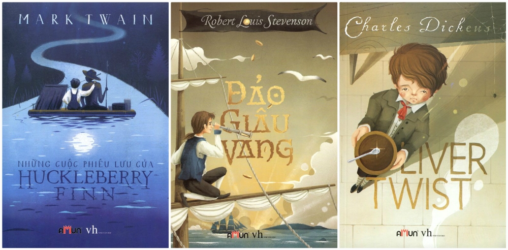 Combo Những Cuộc Phiêu Lưu Của Huckleberry Finn- Đảo Giấu Vàng - Oliver Twist  (Đinh Tị Books)