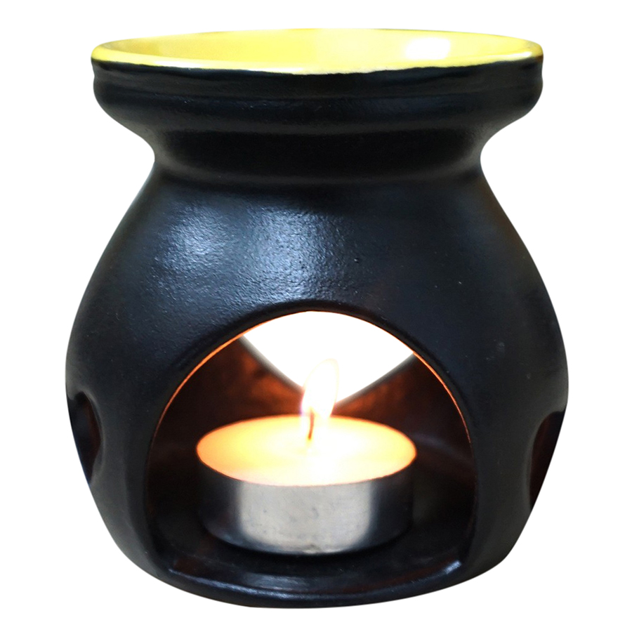 Combo Đèn Xông Tinh Dầu Nến Trái Tim Milaganics + Nến Tealight (Hộp 10 Viên)