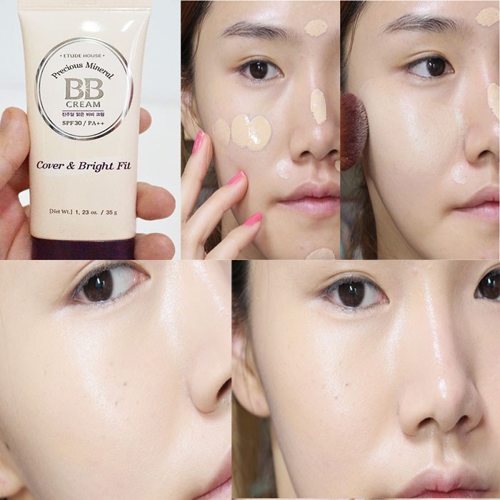 Mua Kem Bb Trang Điểm Etude House Precious Mineral Bb Cream Spf30/Pa++  Cover & Bright Fit (35G) | Tiki