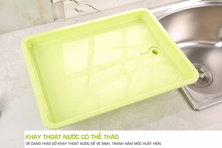 Kệ Đựng Chén Dĩa Đa Năng 2 Tầng Mỹ An Cư 4050 (44.5 x 36 cm) - Hồng