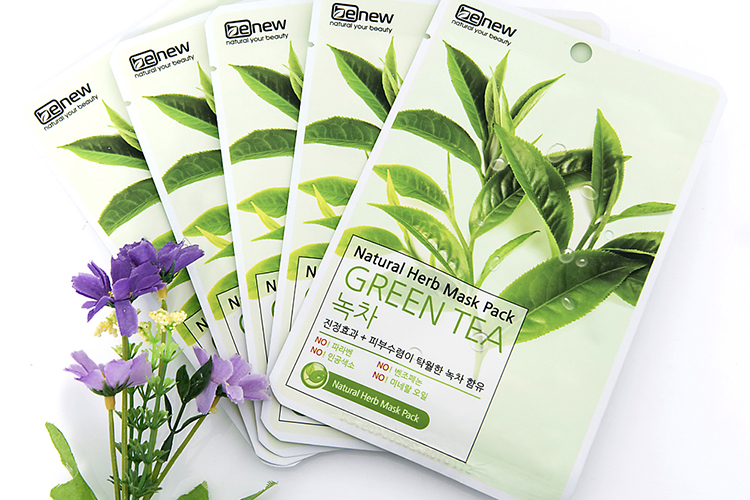  Mặt Nạ Trà Xanh Benew Natural Herb Mask Green Tea COMBO 10 LÁ (Hộp 10 Miếng x 22ml)