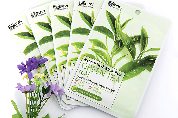 Mặt Nạ Trà Xanh Benew Natural Herb Mask Green Tea COMBO 10 LÁ