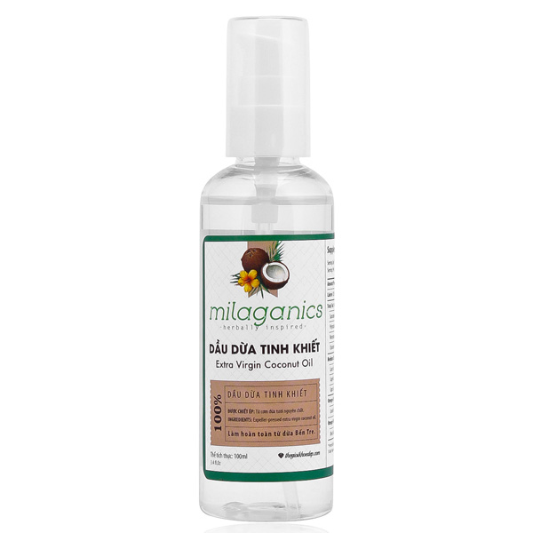 Dầu Dừa Tinh Khiết Milaganics (100ml)