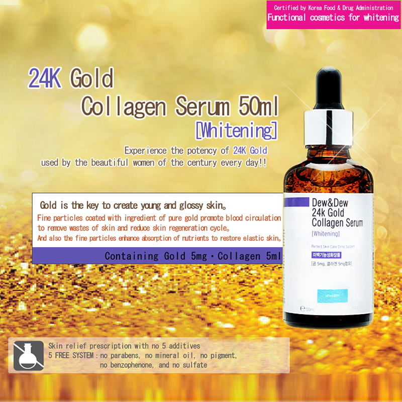 Tinh Chất Serum Làm Trắng Da Dew&Dew 24k Gold Collagen Serum Whitening - DEW&DEW01 - 50ml