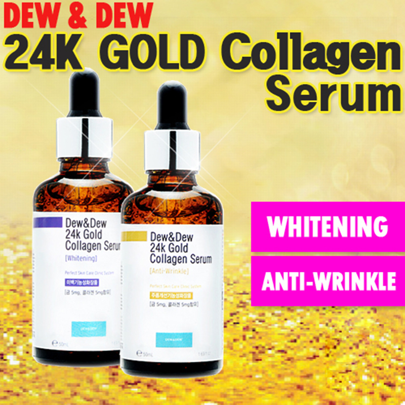 Hình ảnh Tinh Chất Serum Chống Lão Hóa Dew&Dew 24k Gold Collagen Serum Anti Wrinkle - DEW&DEW02 - 50ml