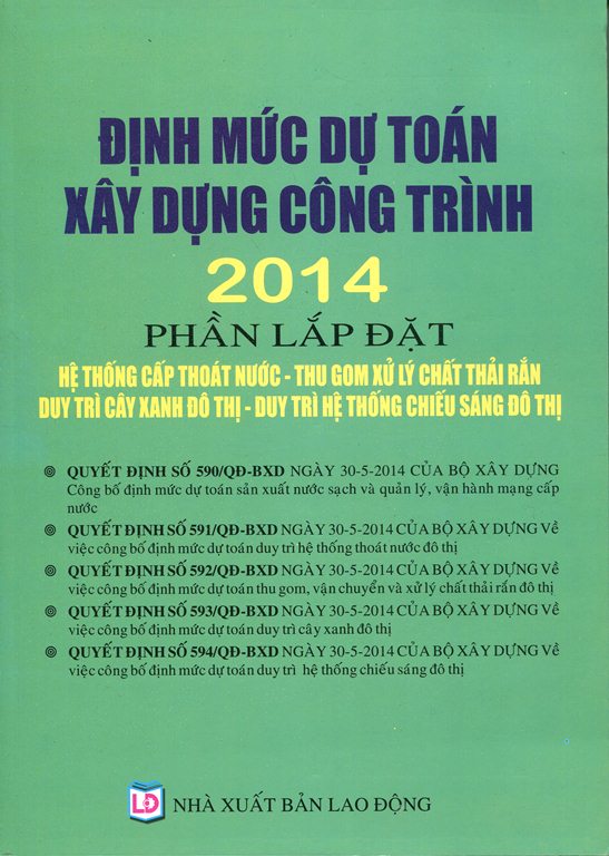 Định Mức Dự Toán Xây Dựng Công Trình 2014 - Phần Lắp Đặt