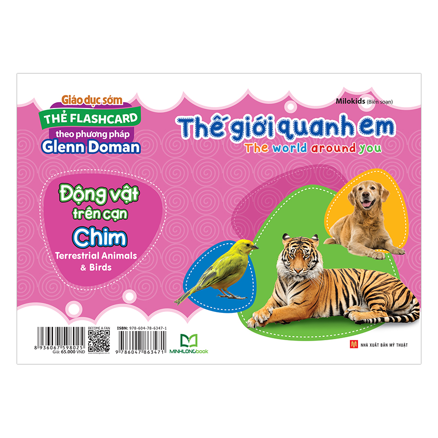 Thẻ Flashcard Theo Phương Pháp Glenn Doman - Thế Giới Quanh Em: Động Vật Trên Cạn - Chim