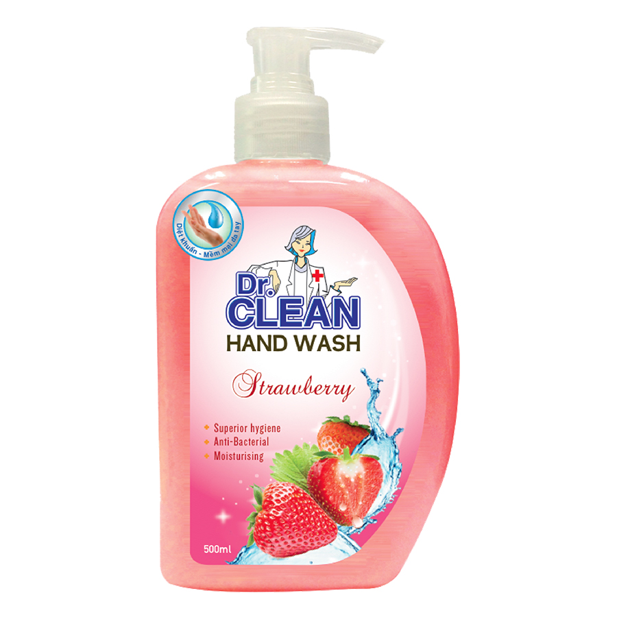 Sữa rửa tay Dr Clean hương dâu 500ml