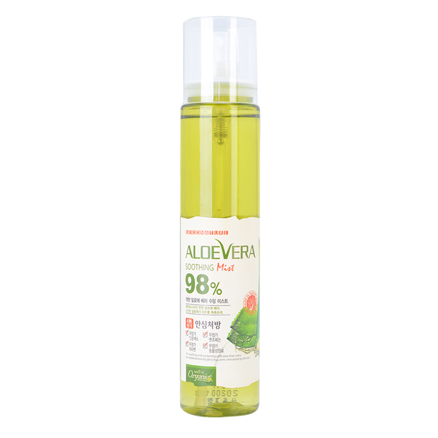 Xịt Khoáng Organia White Good Nature Aloe Vera Soothing Gel Mist 98% (118ml)  