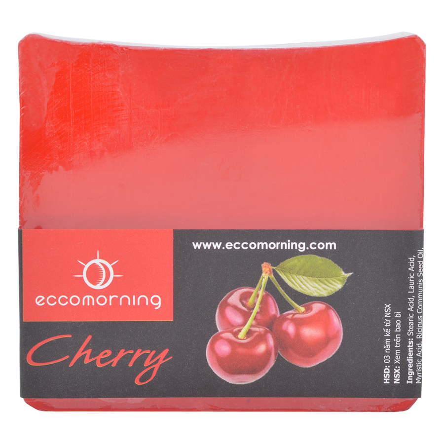 Combo 4 Xà Bông Hình Vuông Eccomorning Hương Cherry, Dâu, Vanilla, Dừa