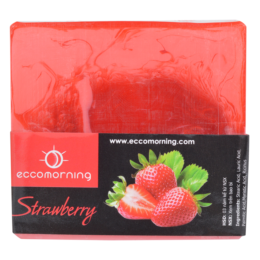 Combo 4 Xà Bông Hình Vuông Eccomorning Hương Cherry, Dâu, Vanilla, Dừa