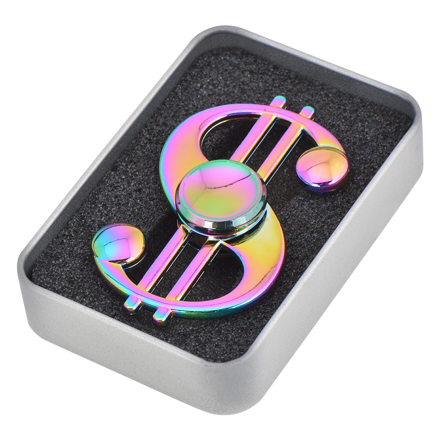 Con Quay Đô-la 7 Màu - Rainbow Dollar Symbol Spinner CQ30 - Hàng Nhập Khẩu