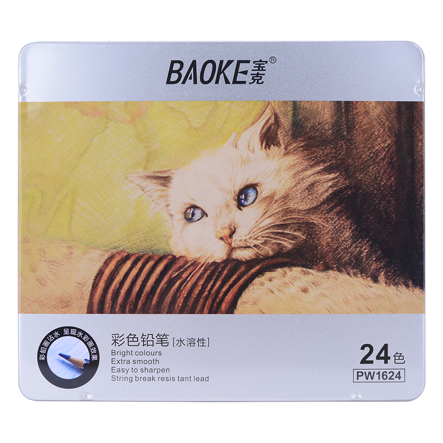 Chì Màu Nước 24 Màu Baoke PW1624