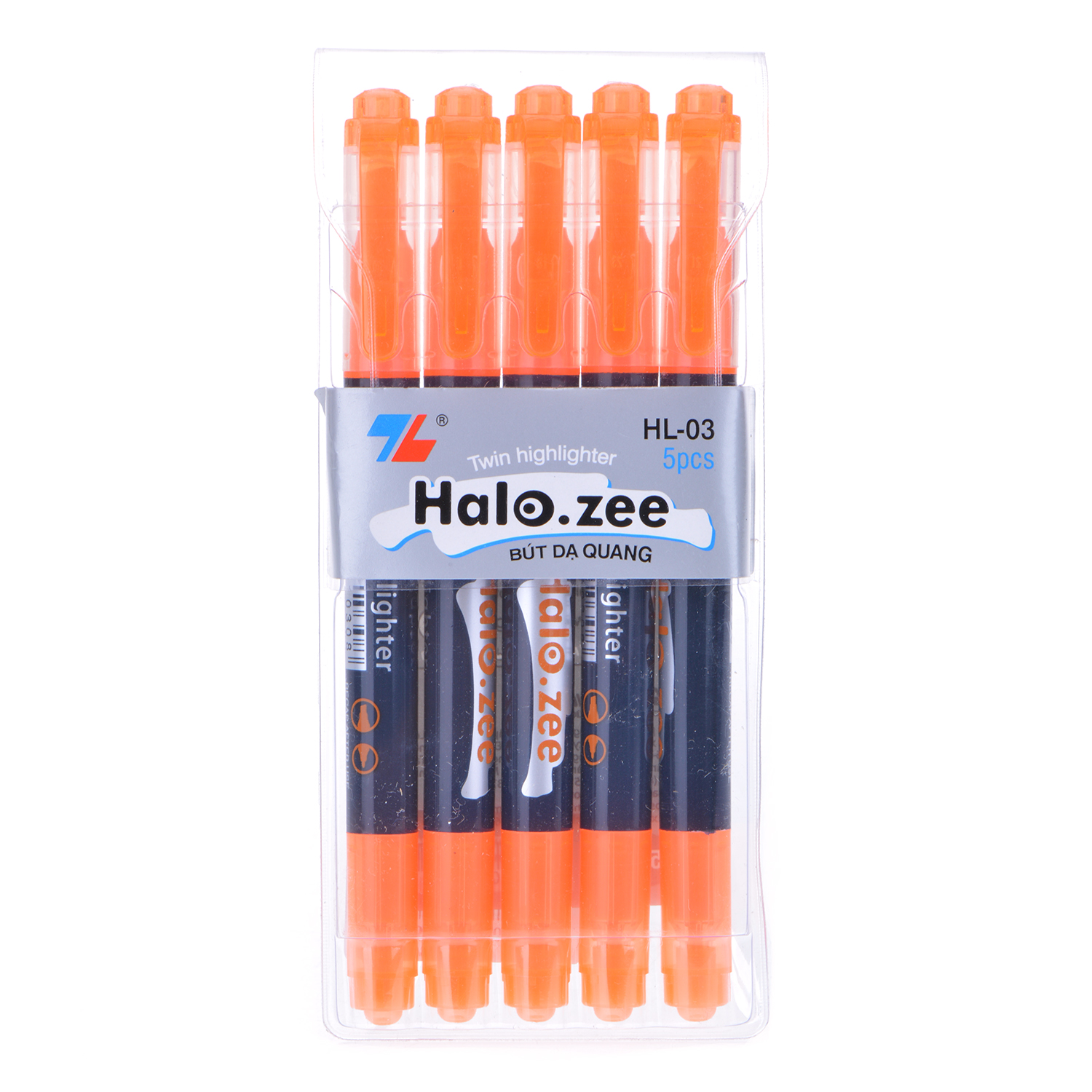 Vỉ 5 Bút Dạ Quang Thiên Long HL-03 -Cam