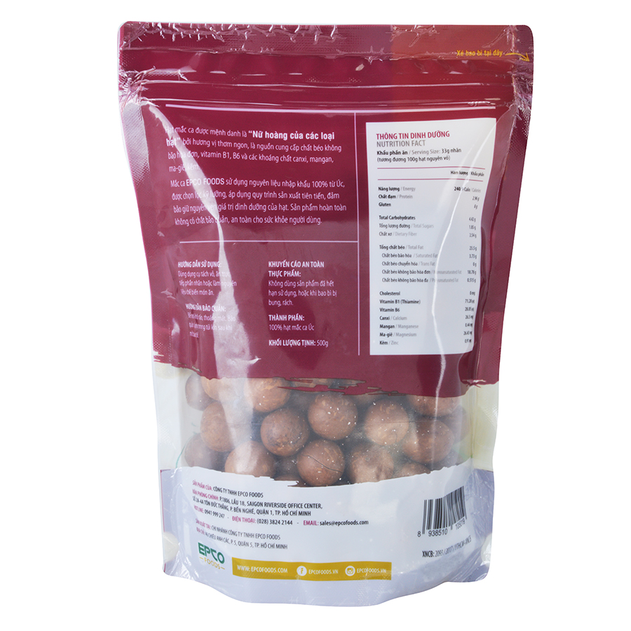 Hạt Mắc Ca Nứt Vỏ Epco Foods