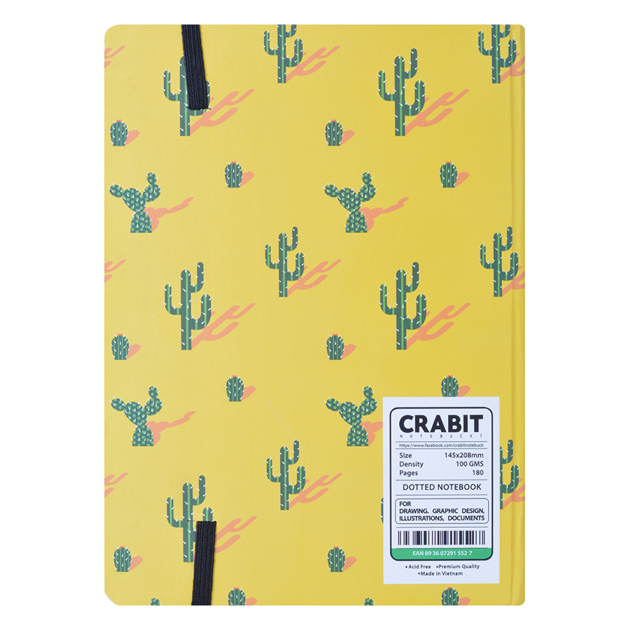 Sổ Tay Crabit Notebuck Pattern Lover – Dotgrid 1552a (20.8 x 14.5 cm)