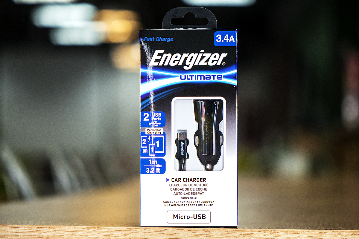 Bộ Sạc Xe Hơi Energizer Micro USB 2 Cổng 3.4A DCA2CUMC3 - Hàng Chính Hãng