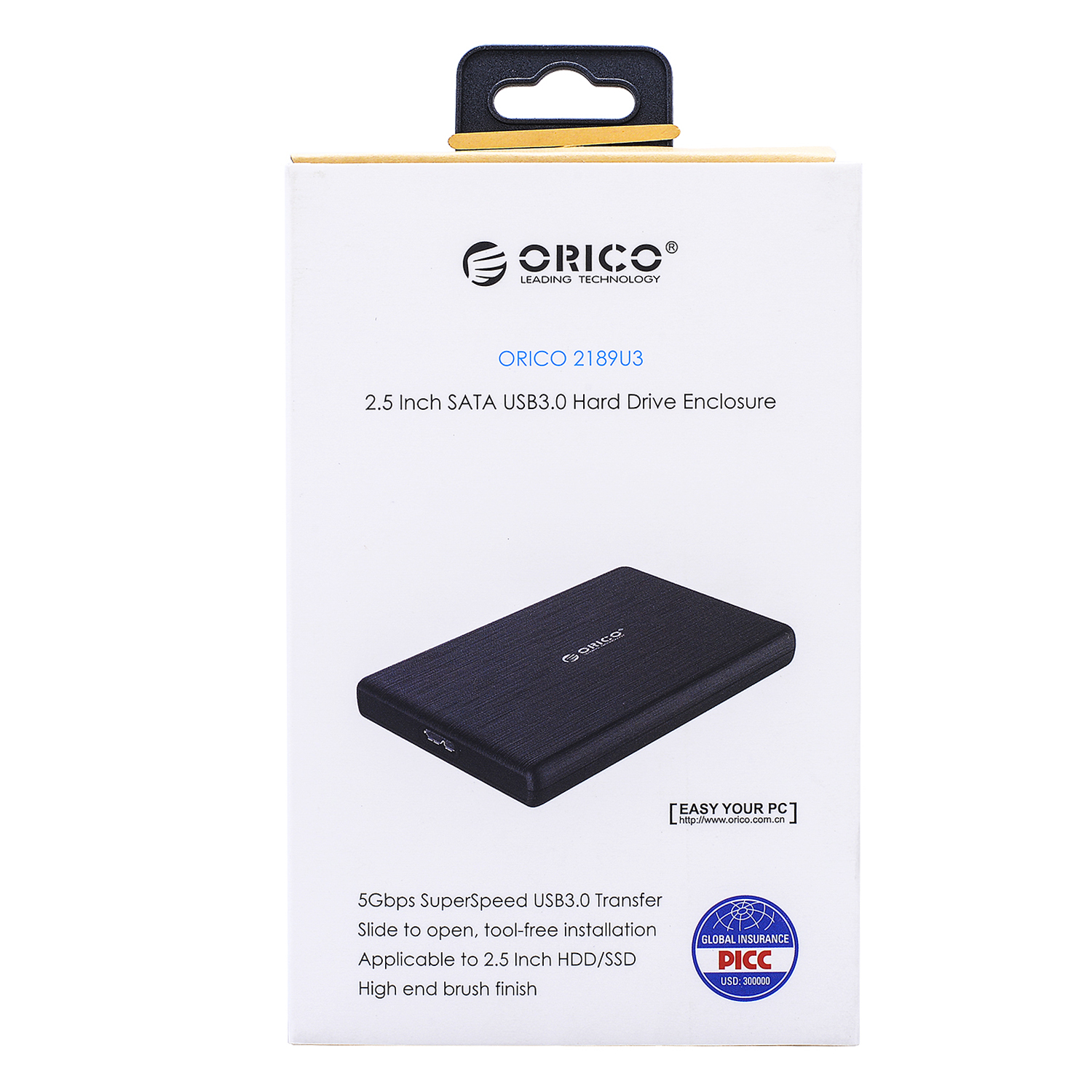 Hộp Đựng Ổ Cứng Di Động HDD Box ORICO 2189U3 USB3.0/2.5 Nhựa Cứng - Hàng Chính Hãng