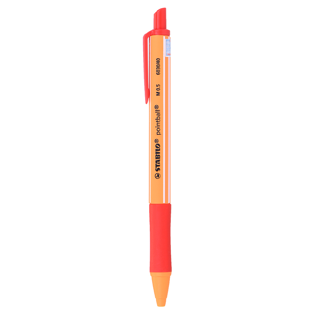 Bút Bi Bấm Stabilo Ball Point Đỏ - POINT-RD