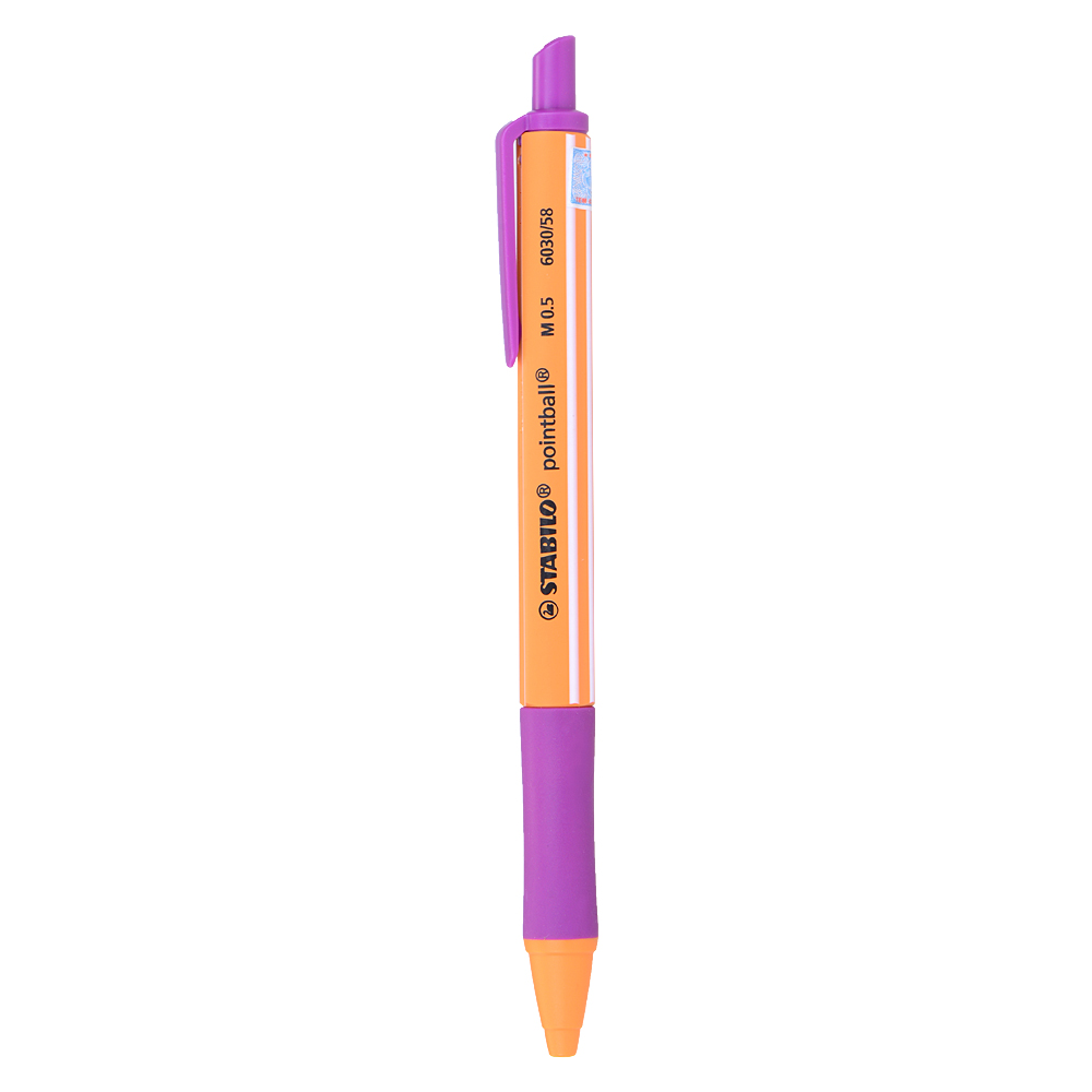 Bút Bi Bấm Stabilo Ball Point Tím - POINT-VL