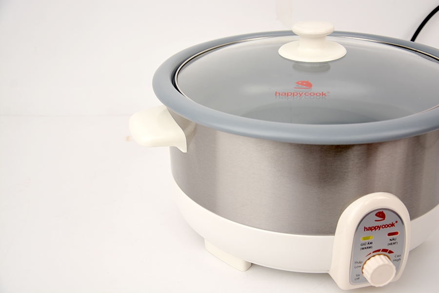 Nồi Lẩu Điện Có Xửng Happy Cook HCHP-350ST - Hàng Chính Hãng