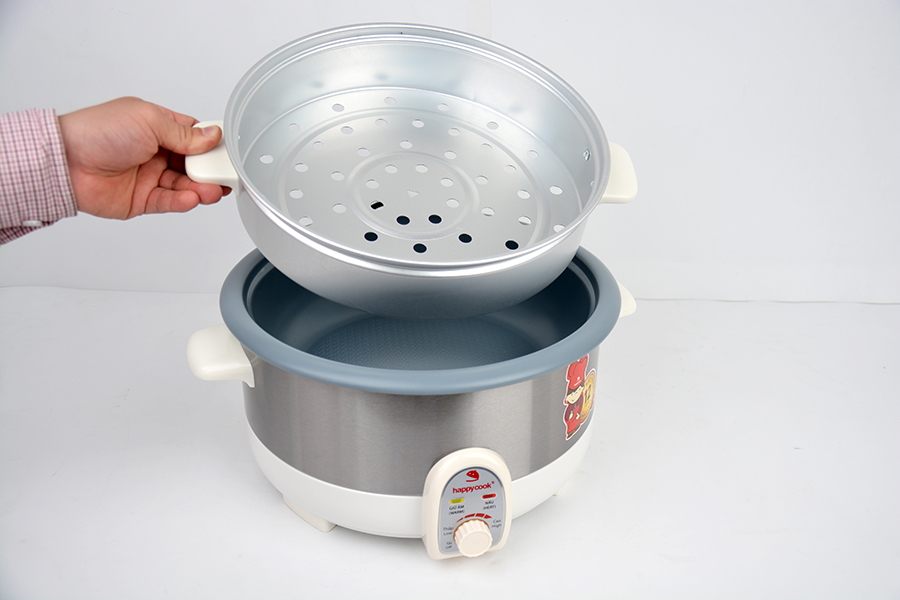 Nồi Lẩu Điện Có Xửng Happy Cook HCHP-350ST - Hàng Chính Hãng