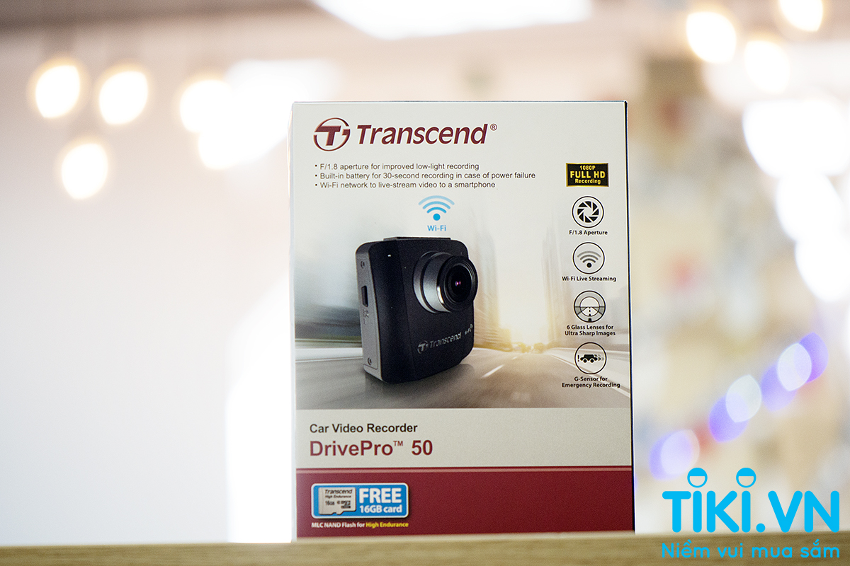 Camera Hành Trình Ô Tô Transcend Drive Pro 50 - Hàng Chính Hãng